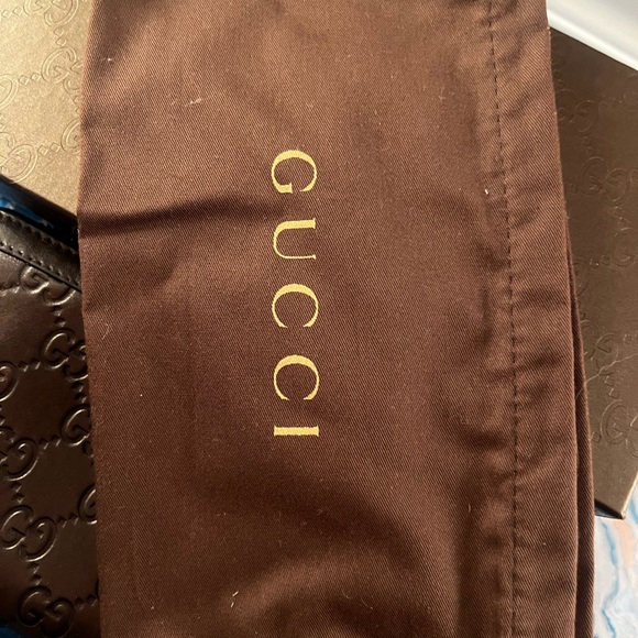 ⭐️Gucci GG brown leather wallet, authentic, EXCELLENT condition box & dustbag - Picture 8 of 16